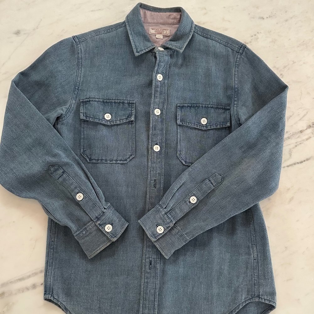 Wallace & Barnes denim shirt sold through J Crew